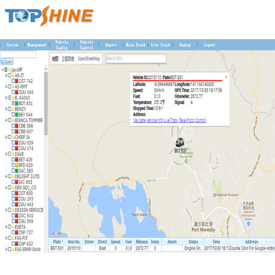 Degré de sécurité de cheminement GPS de voiture de dispositif de motocyclette de Topshine avec le système de contrôle de carburant