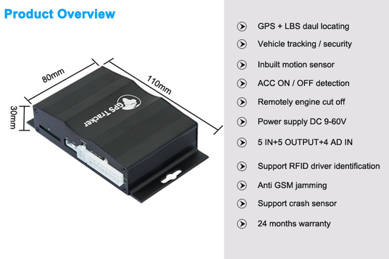 Communication bidirectionnelle de soutien de traqueur de véhicule de 36 volts continu GPS et surveillance de carburant